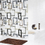 Штора для ванной комнаты Ridder Pattern бежевый/коричневый 180x200 32388